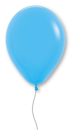 ballon baudruche bleu